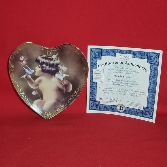 Vintage Bradford Exchange Gentle Friend Heart Decorative Plate No 1372A 1997 - Picture 13 of 14